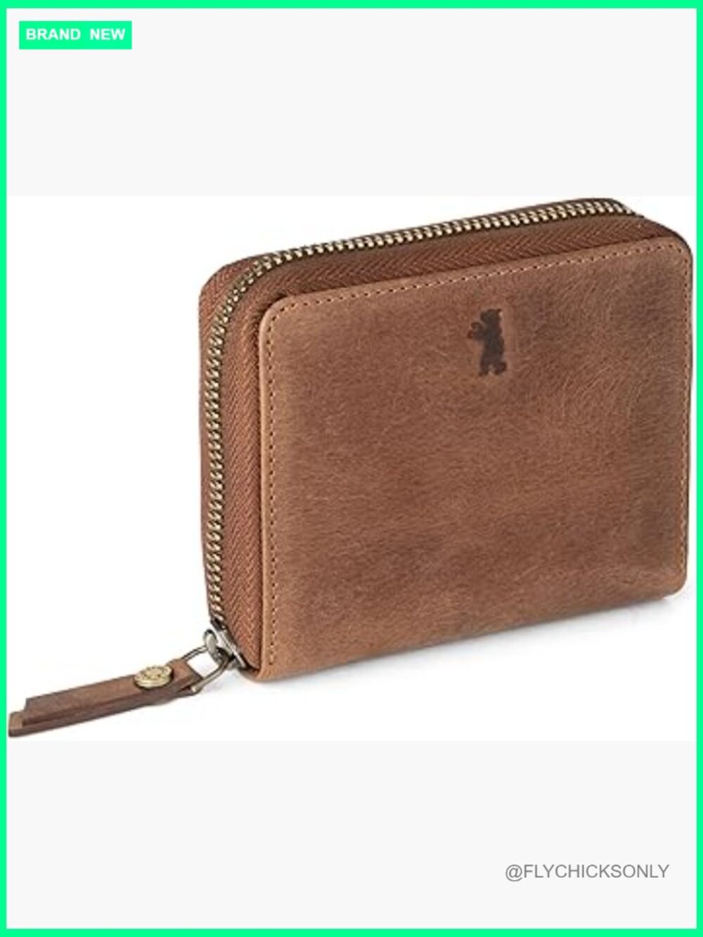 Genuine Buffalo Leather Bifold Wallet with RFID Blocking and Coin Pocket